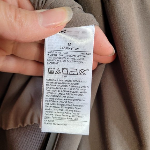 NWOT Banana Republic Windbreaker Bomber Taupe/Gray (Medium) - Picture 4 of 7